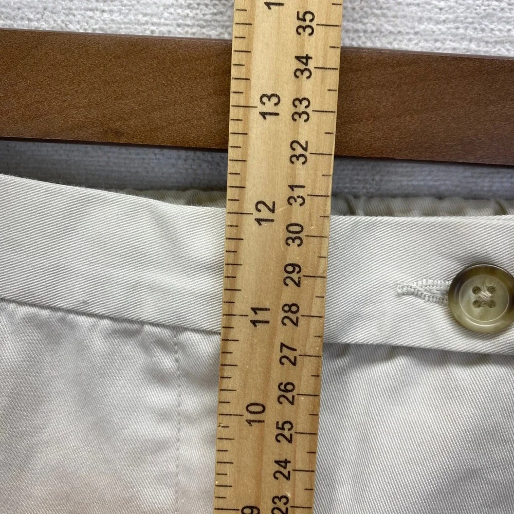 Lands End Womens 18P Khaki High Rise Elastic Waist Pull On Shorts Casual Comfort